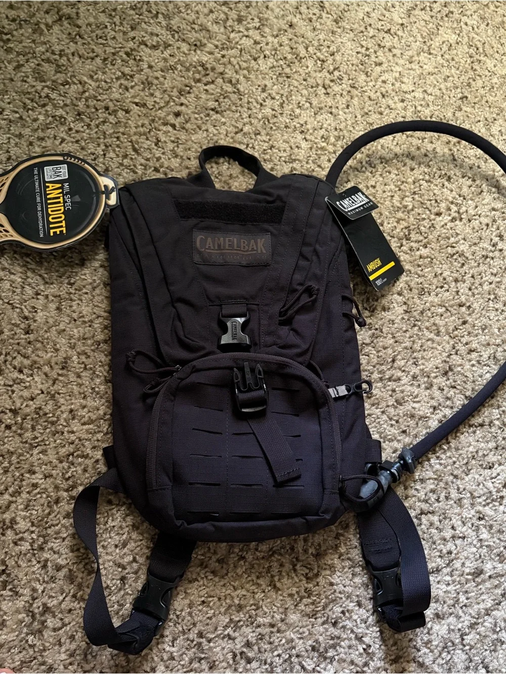 Camelbak Black Hydration Backpack with Drinking Tube